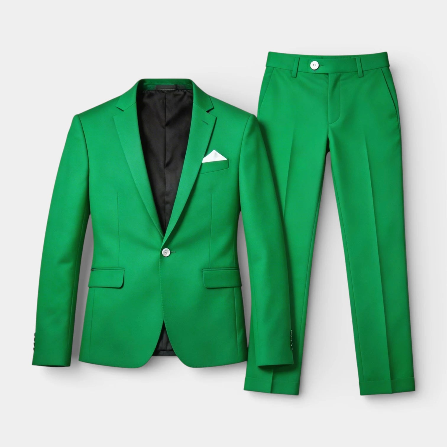 Single Button Blazer Tailored Trousers Suit Set for Men