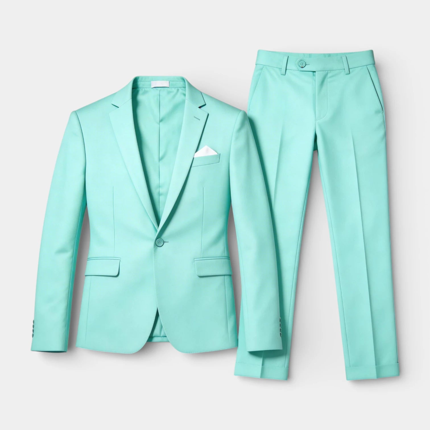 Single Button Blazer Tailored Trousers Suit Set for Men