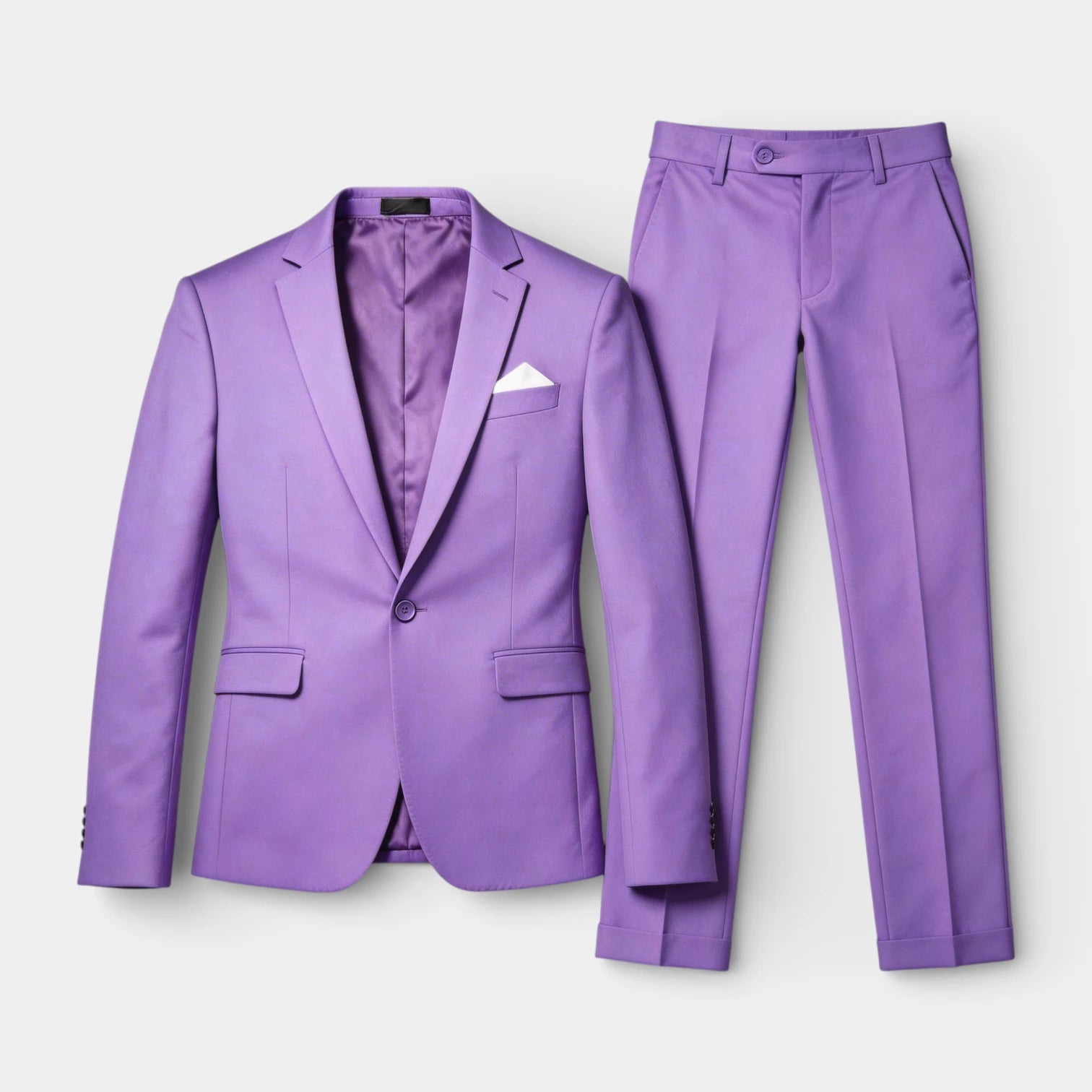 Single Button Blazer Tailored Trousers Suit Set for Men