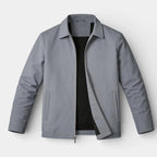 Polo Collar Zip-Up Jacket Regular Fit for Men