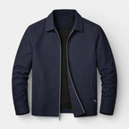 Polo Collar Zip-Up Jacket Regular Fit for Men