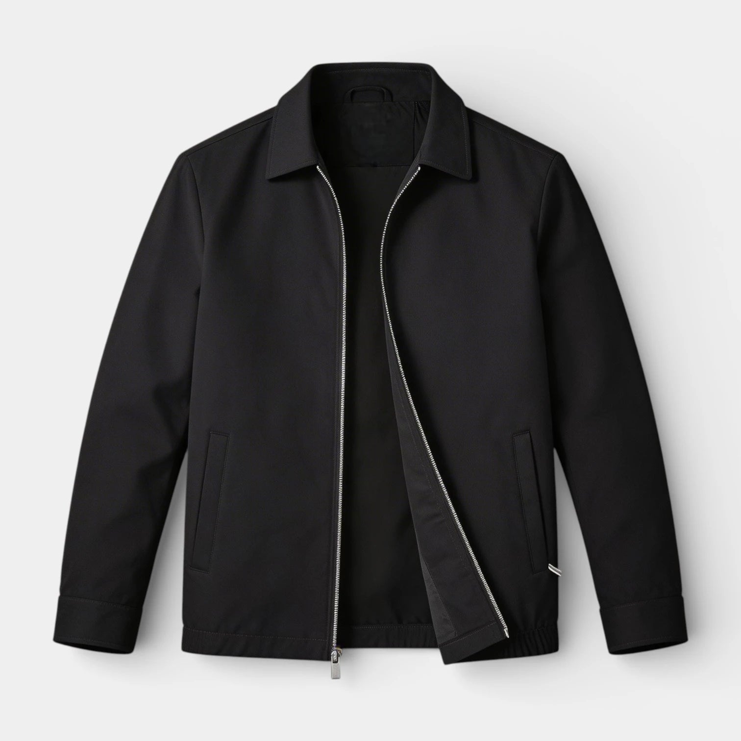 Polo Collar Zip-Up Jacket Regular Fit for Men