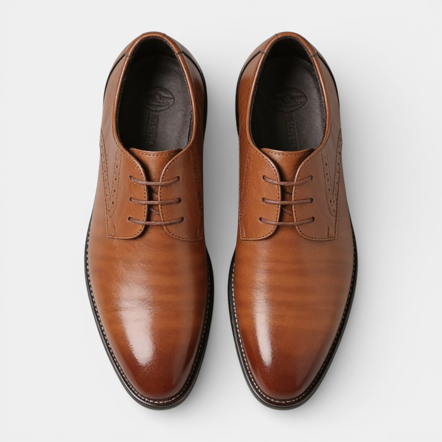 Lace-Up Derby Dress Shoes Smooth Toe for Men