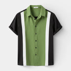 Short Sleeve Camp Collar Button-Up Shirt for Men