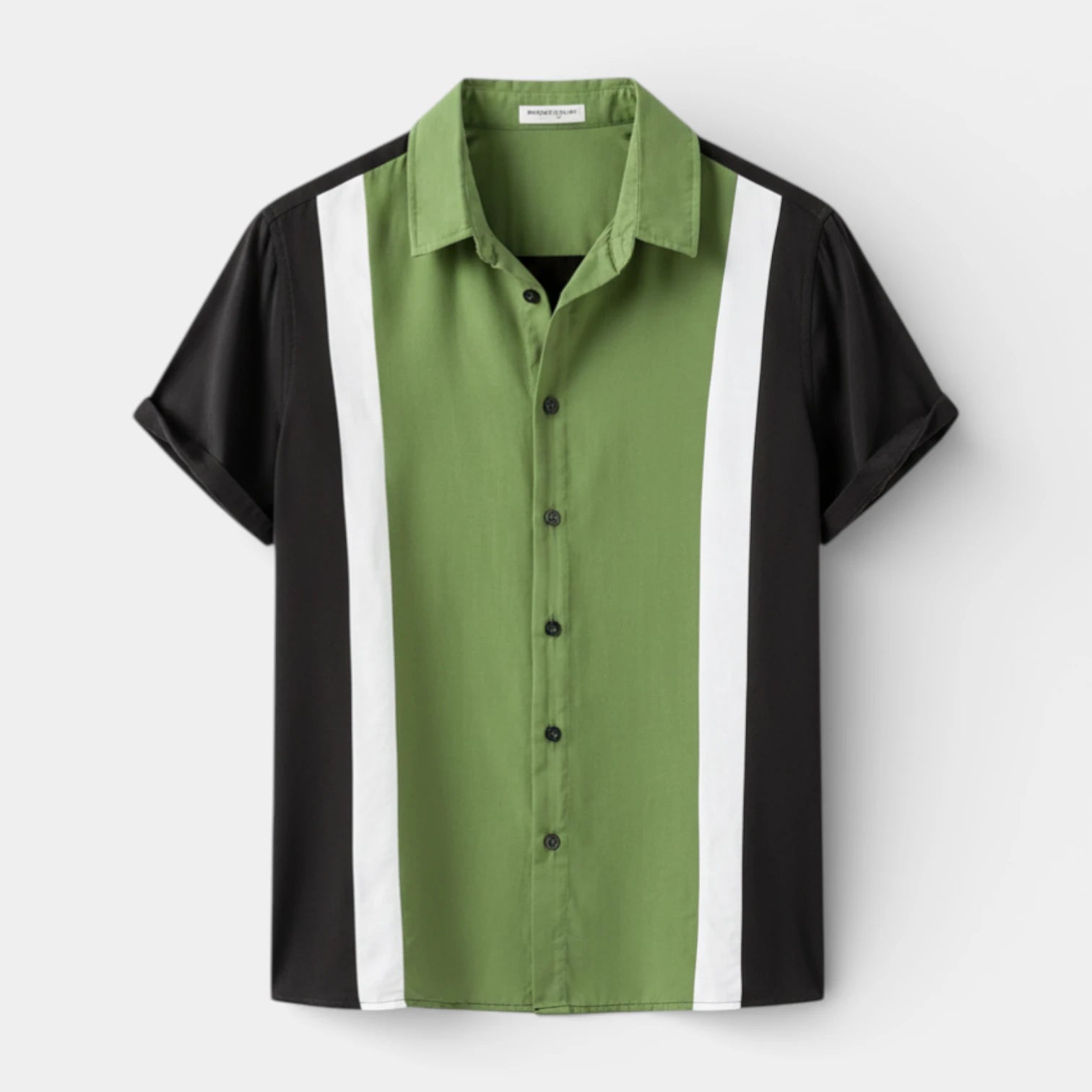 Short Sleeve Camp Collar Button-Up Shirt for Men