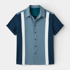 Short Sleeve Camp Collar Button-Up Shirt for Men