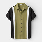 Short Sleeve Camp Collar Button-Up Shirt for Men