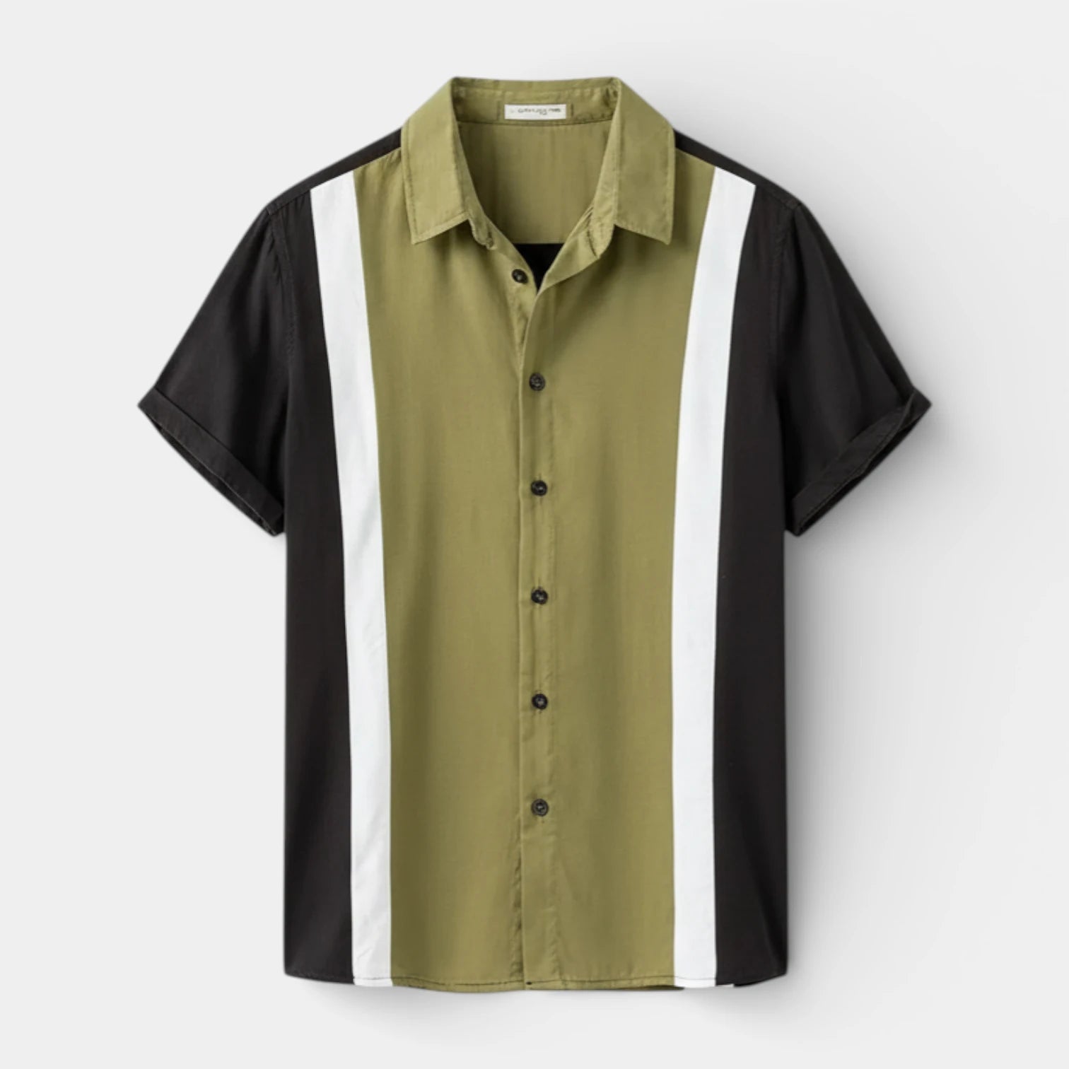 Short Sleeve Camp Collar Button-Up Shirt for Men