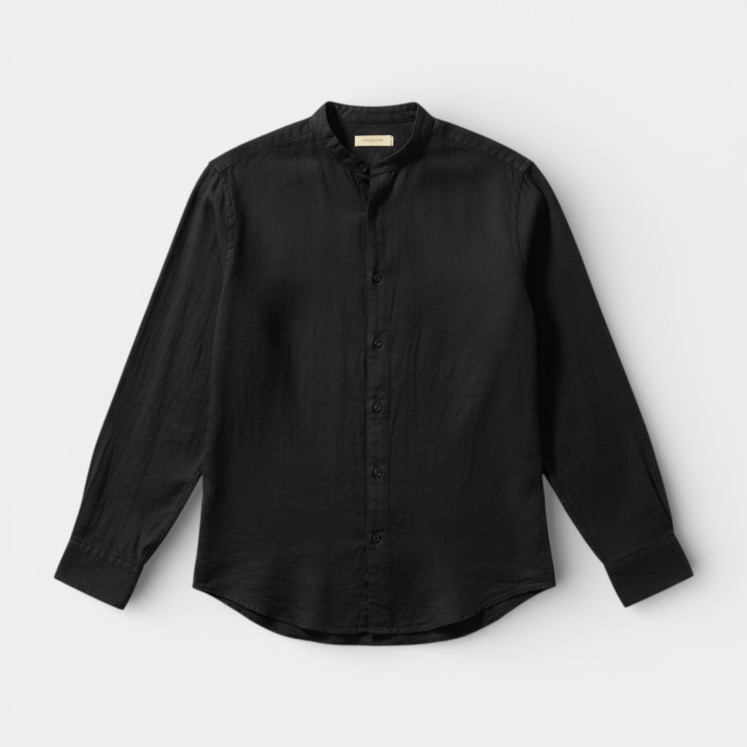 Button-Up Stand Collar Shirt Regular Fit for Men