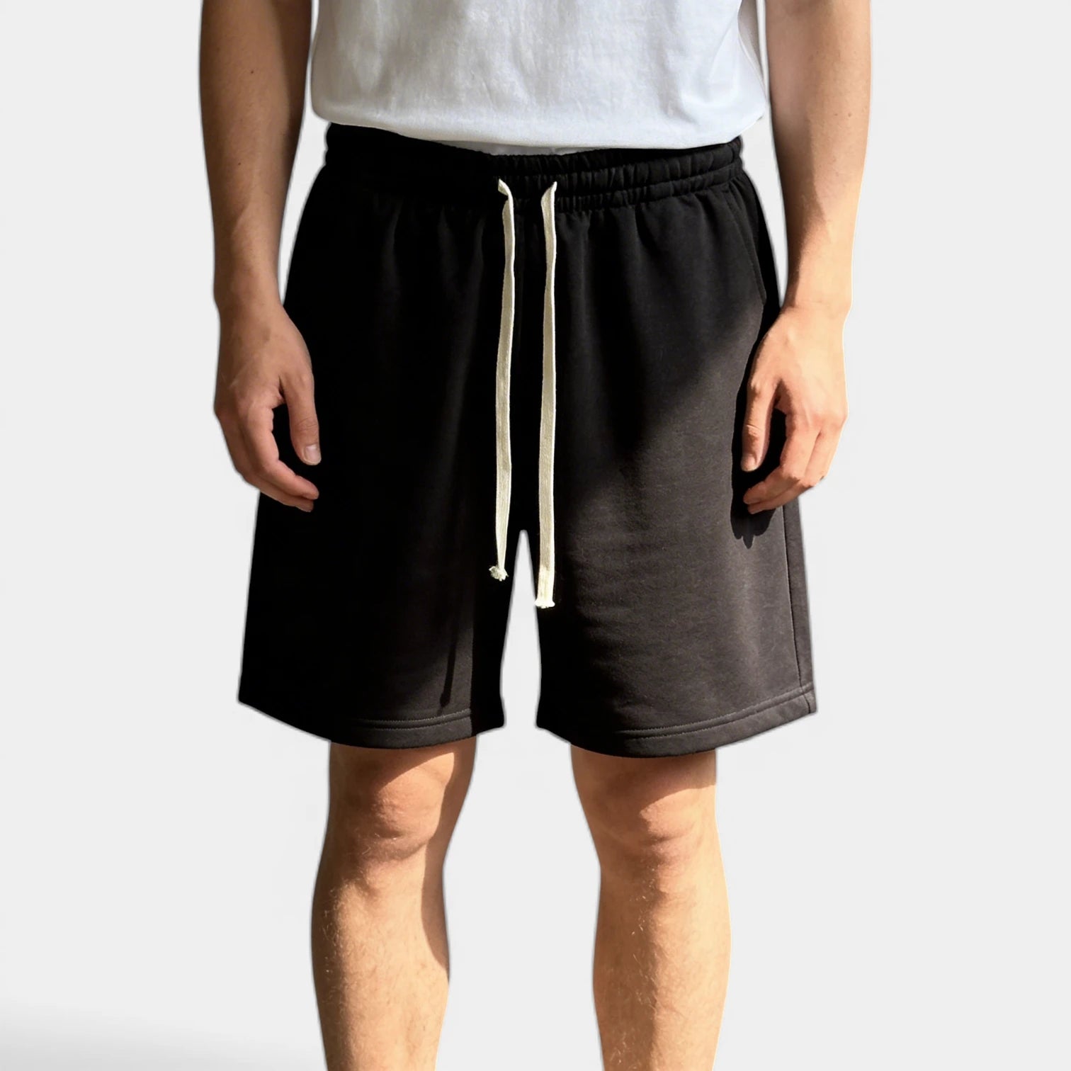 Elastic Waist Drawstring Shorts Regular Fit for Men