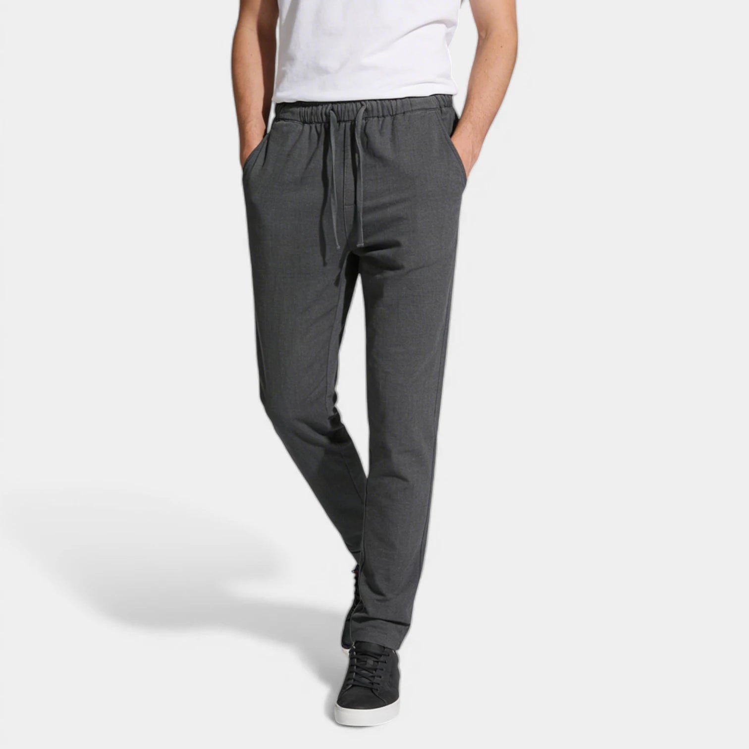 Straight Leg Drawstring Elastic Waist Pants for Men