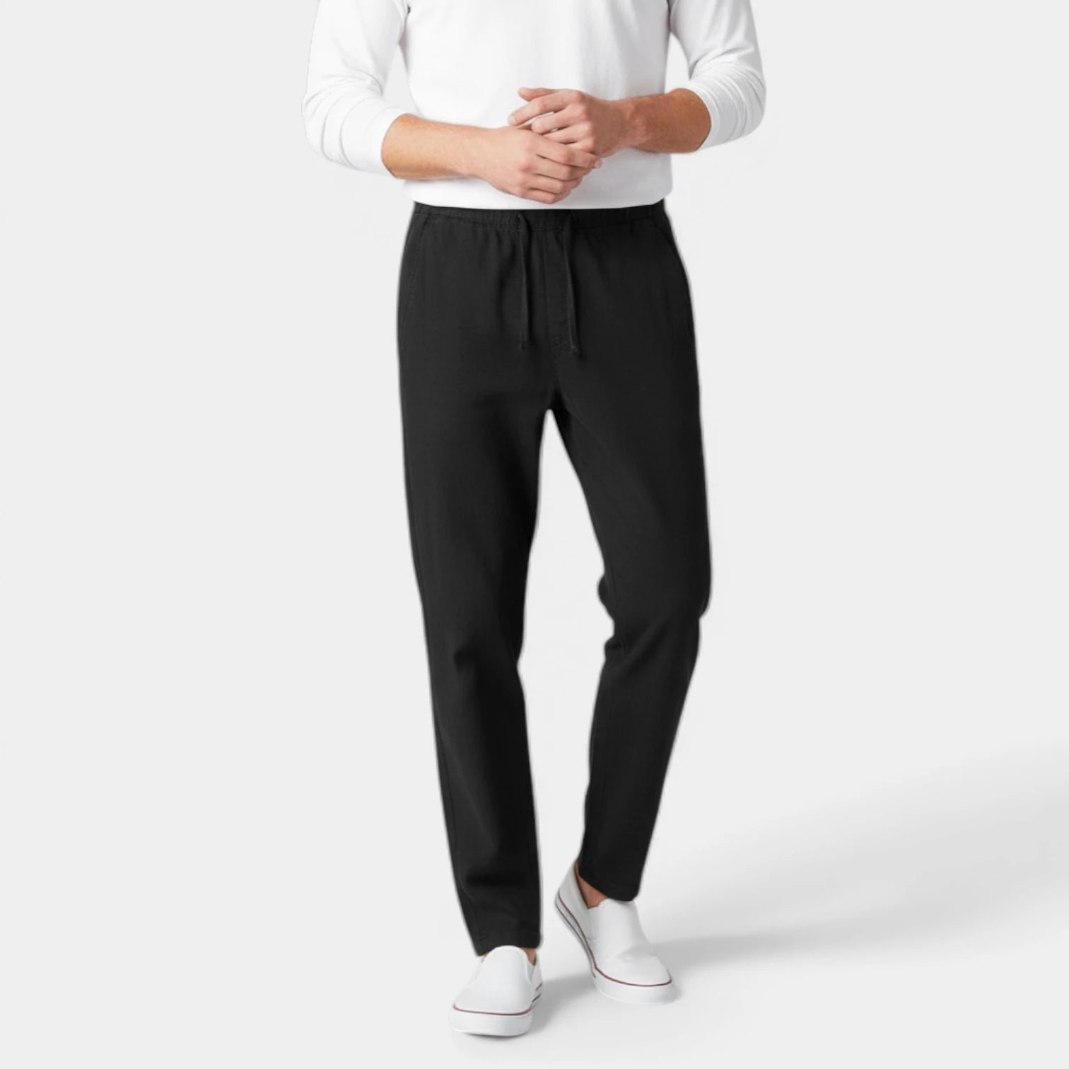 Straight Leg Drawstring Elastic Waist Pants for Men