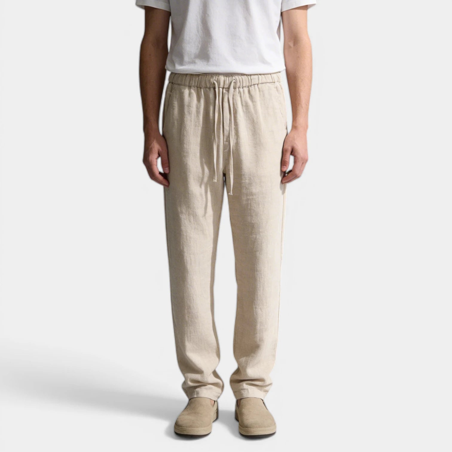 Straight Leg Drawstring Elastic Waist Pants for Men