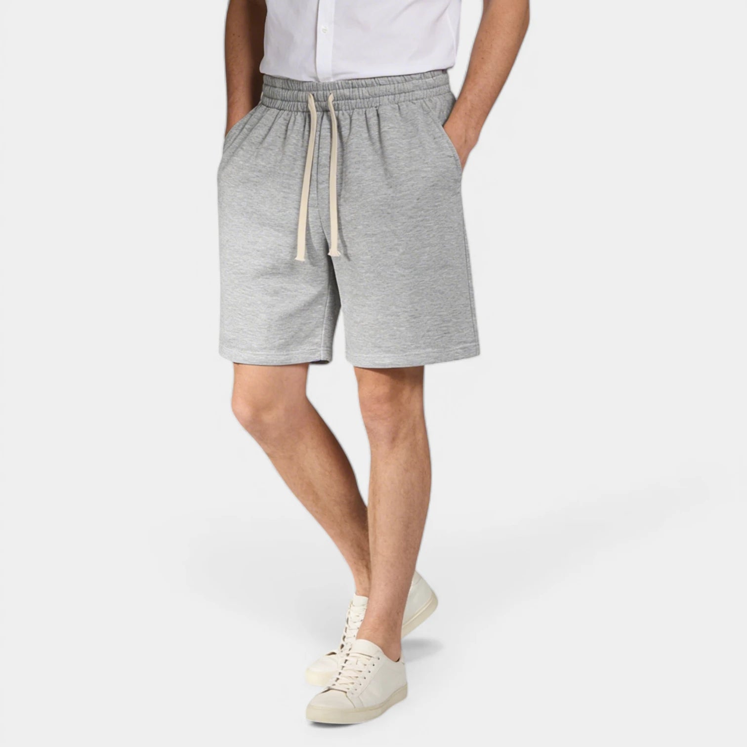 Elastic Waist Drawstring Shorts Regular Fit for Men