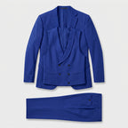 3-Piece Suit Set Single-Breasted Blazer Double-Breasted Vest for Men