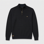 Half-Zip Knitted Jumper Stand Collar Slim Fit for Men