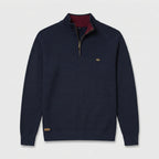 Half-Zip Knitted Jumper Stand Collar Slim Fit for Men