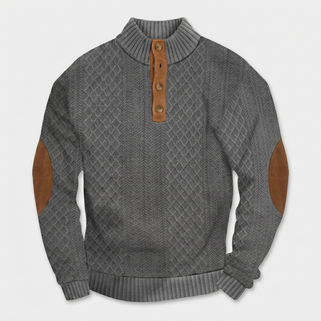 High Collar Knit Pullover Sweater Lightweight for Men