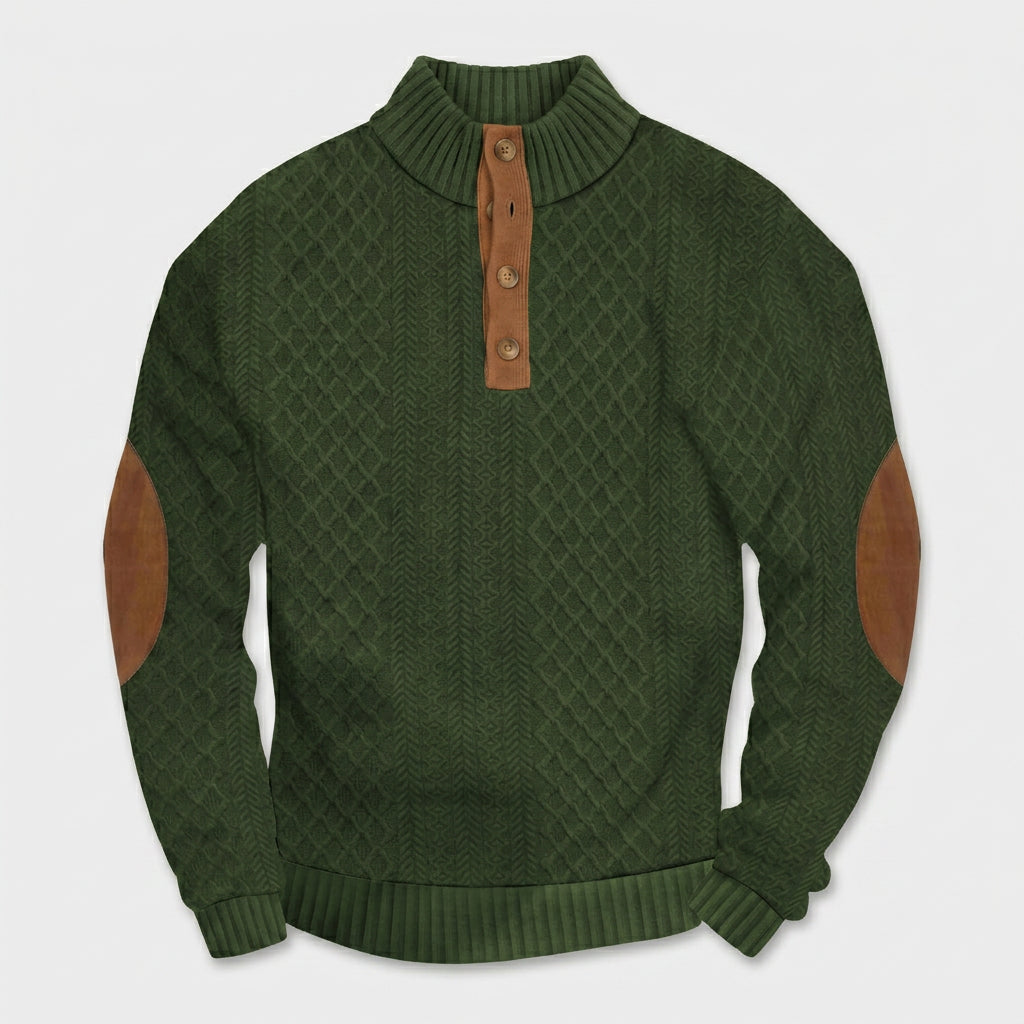 High Collar Knit Pullover Sweater Lightweight for Men