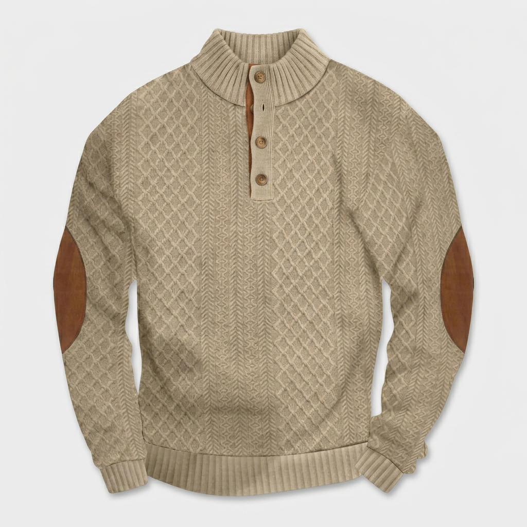 High Collar Knit Pullover Sweater Lightweight for Men