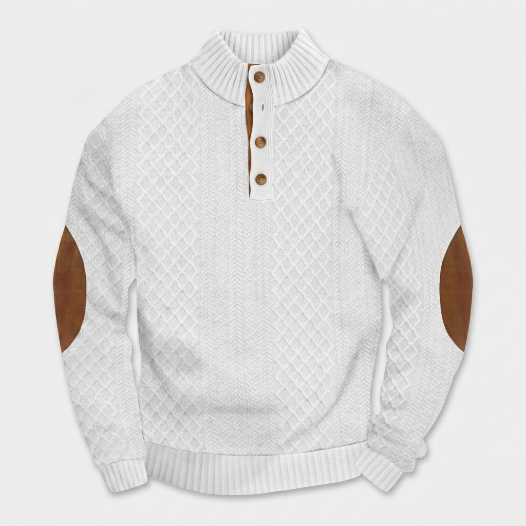 High Collar Knit Pullover Sweater Lightweight for Men