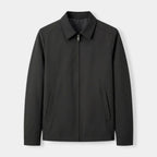 Zip-Up Collared Jacket Smooth Finish Regular Fit for Men