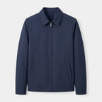 Zip-Up Collared Jacket Smooth Finish Regular Fit for Men