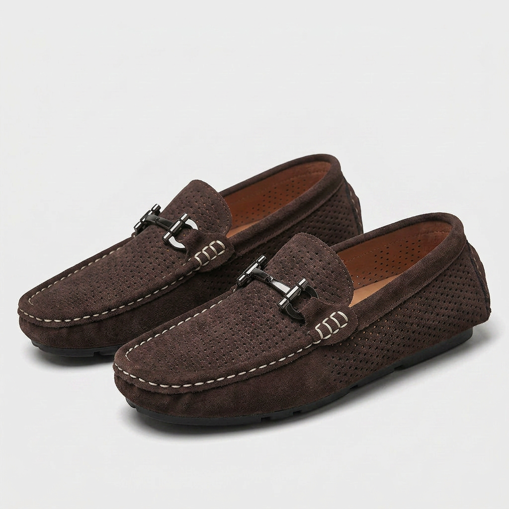Breathable Leather Loafers Slip-On for Men