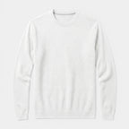 Crew Neck Textured Knit Sweater Regular Fit for Men