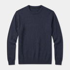 Crew Neck Textured Knit Sweater Regular Fit for Men