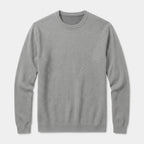 Crew Neck Textured Knit Sweater Regular Fit for Men