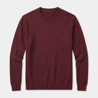 Crew Neck Textured Knit Sweater Regular Fit for Men