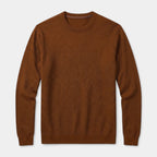 Crew Neck Textured Knit Sweater Regular Fit for Men