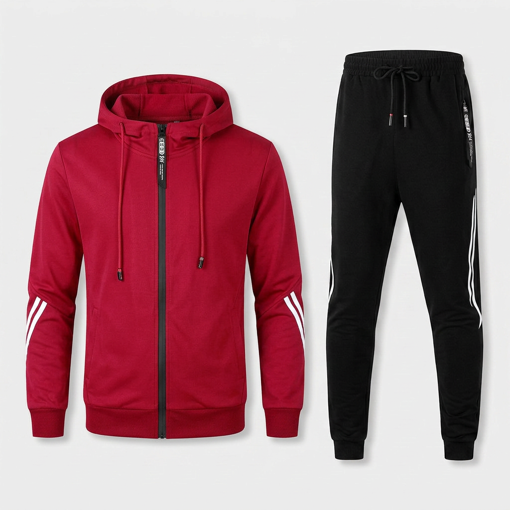 Tracksuit Set Cotton Blend Relaxed Fit for Men