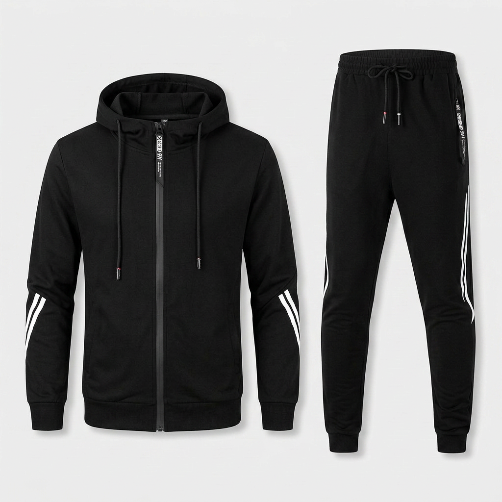 Tracksuit Set Cotton Blend Relaxed Fit for Men