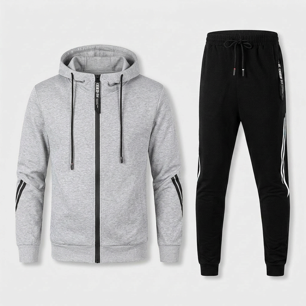 Tracksuit Set Cotton Blend Relaxed Fit for Men