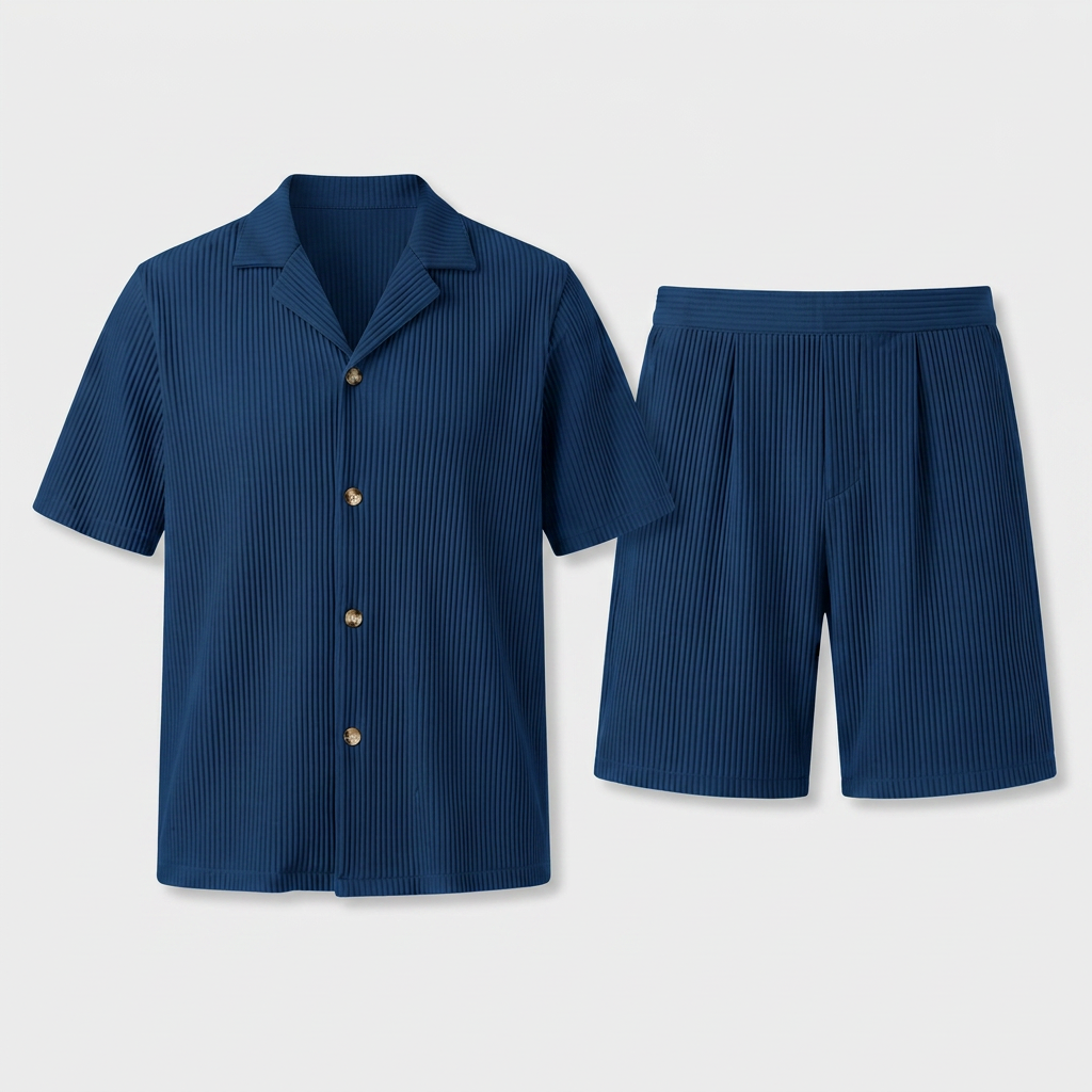 Matching Shirt and Shorts Set Relaxed Fit for Men