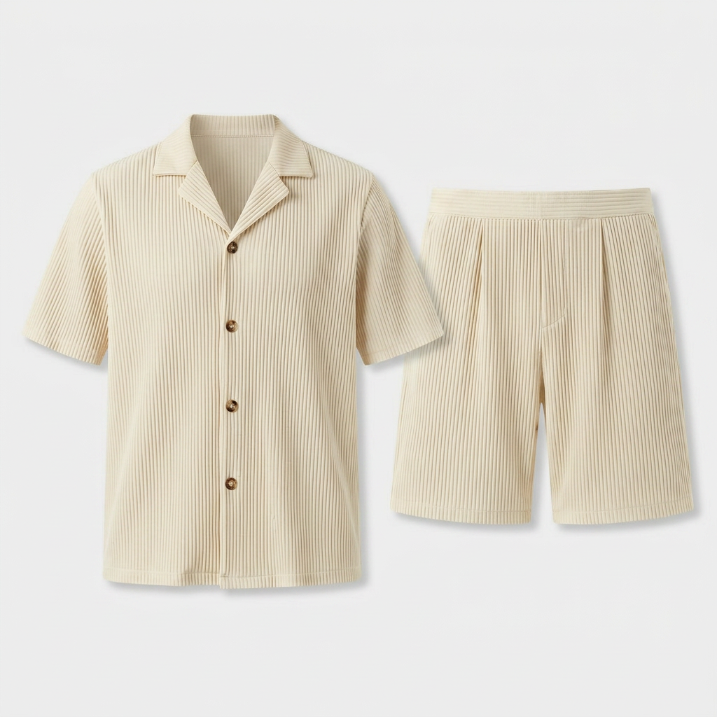 Matching Shirt and Shorts Set Relaxed Fit for Men