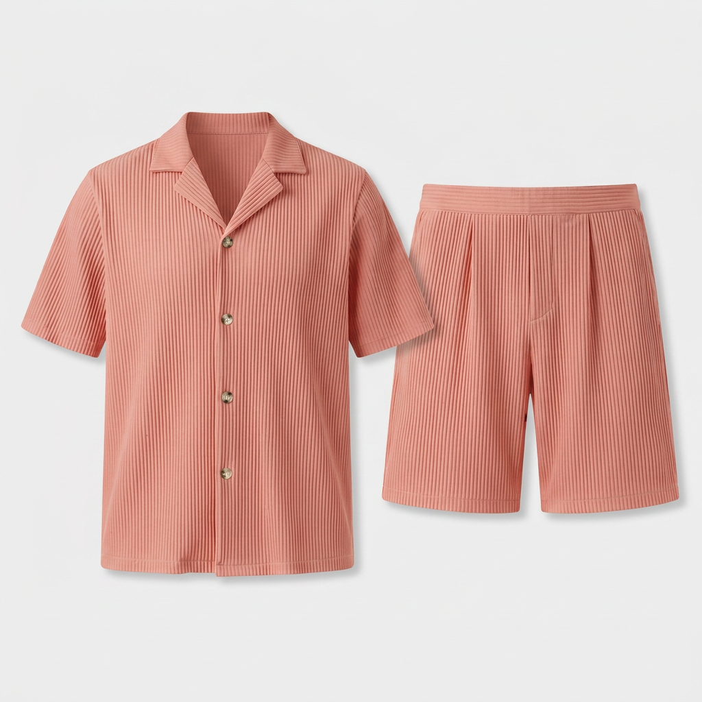 Matching Shirt and Shorts Set Relaxed Fit for Men