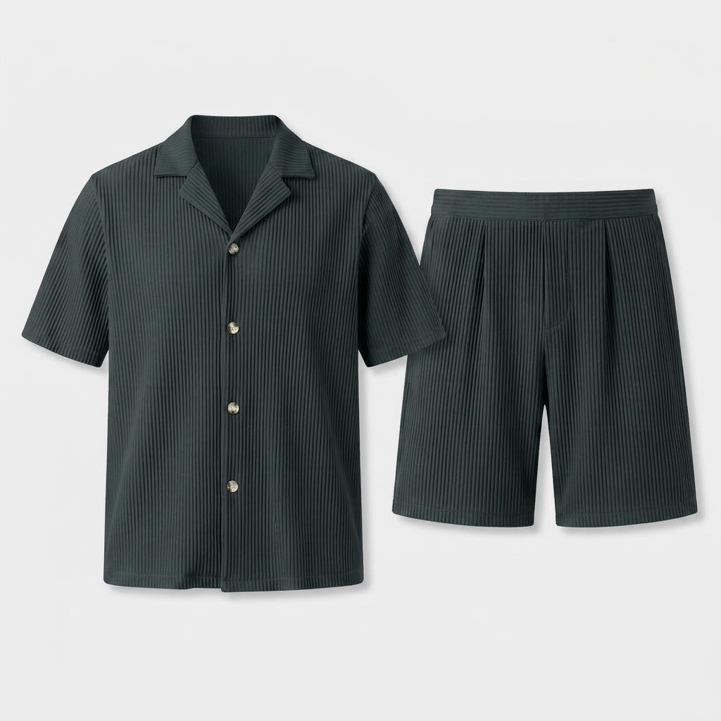 Matching Shirt and Shorts Set Relaxed Fit for Men