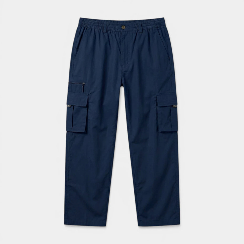 Cargo Pants Regular Fit Button Waist Multi Pocket for Men