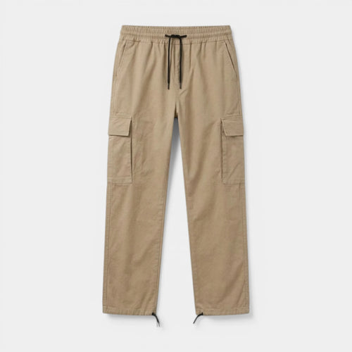 Cargo Pants Straight Fit Drawstring Waist Utility for Men