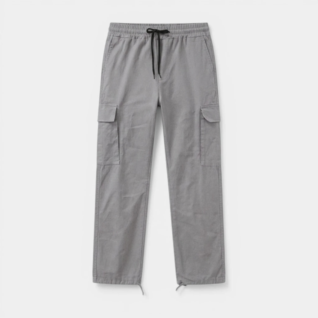 Cargo Pants Straight Fit Drawstring Waist Utility for Men