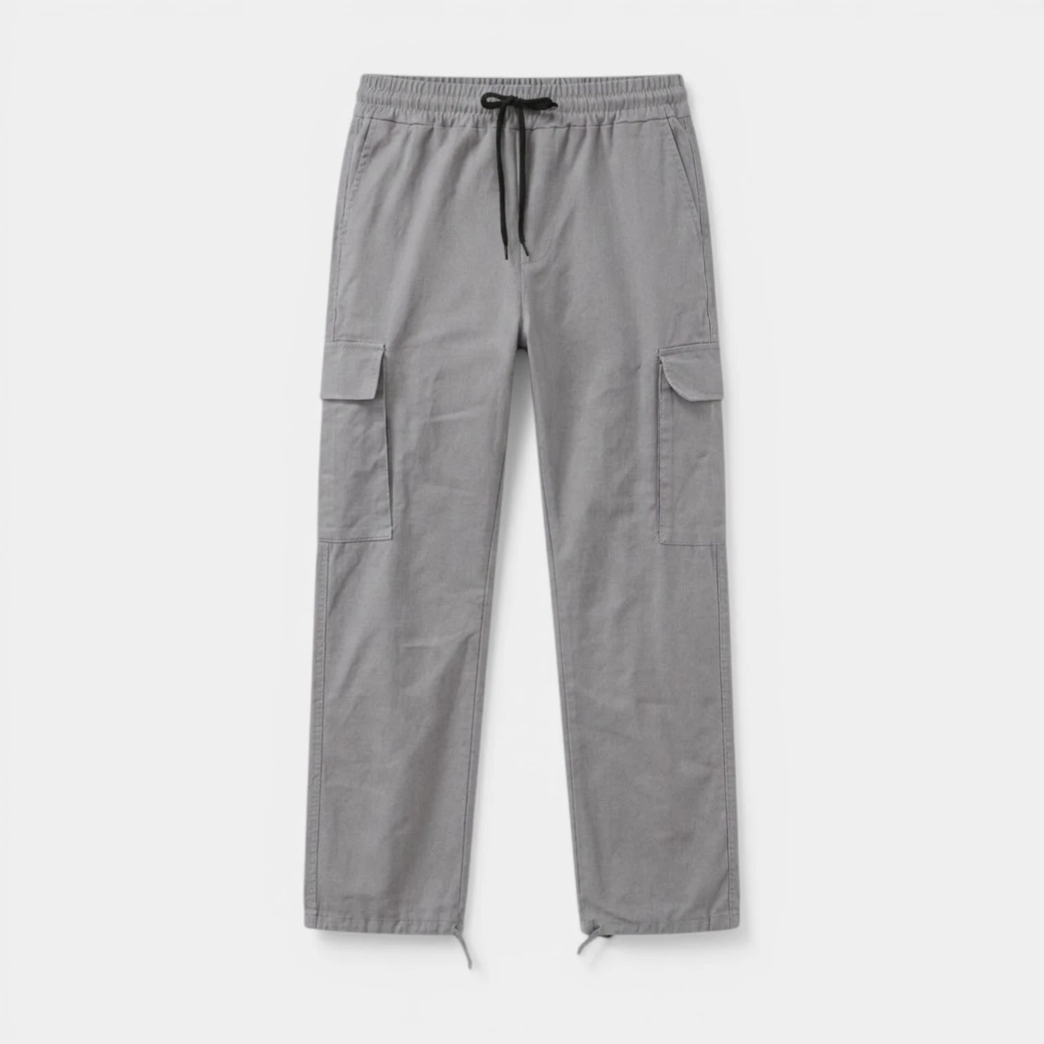Cargo Pants Straight Fit Drawstring Waist Utility for Men