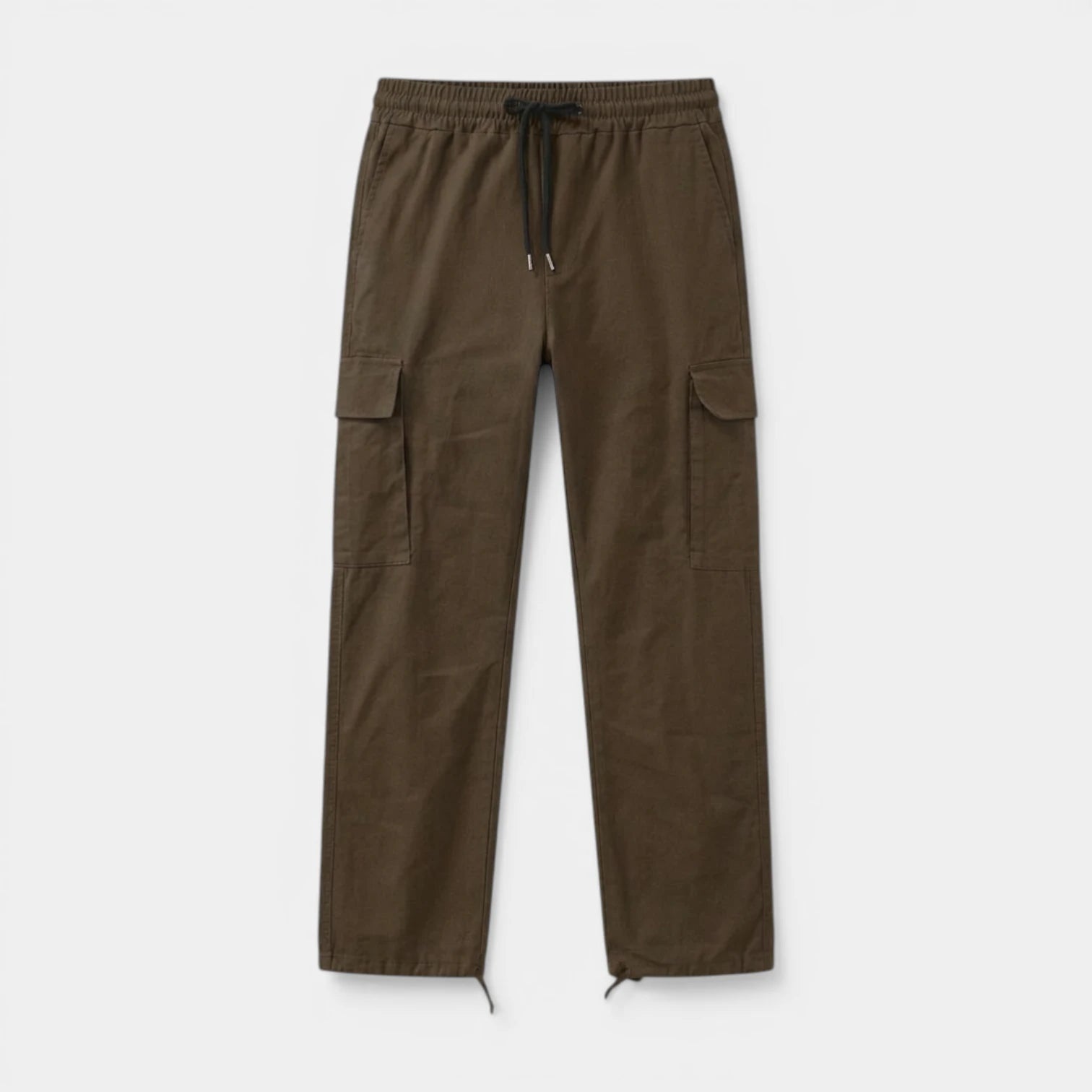 Cargo Pants Straight Fit Drawstring Waist Utility for Men