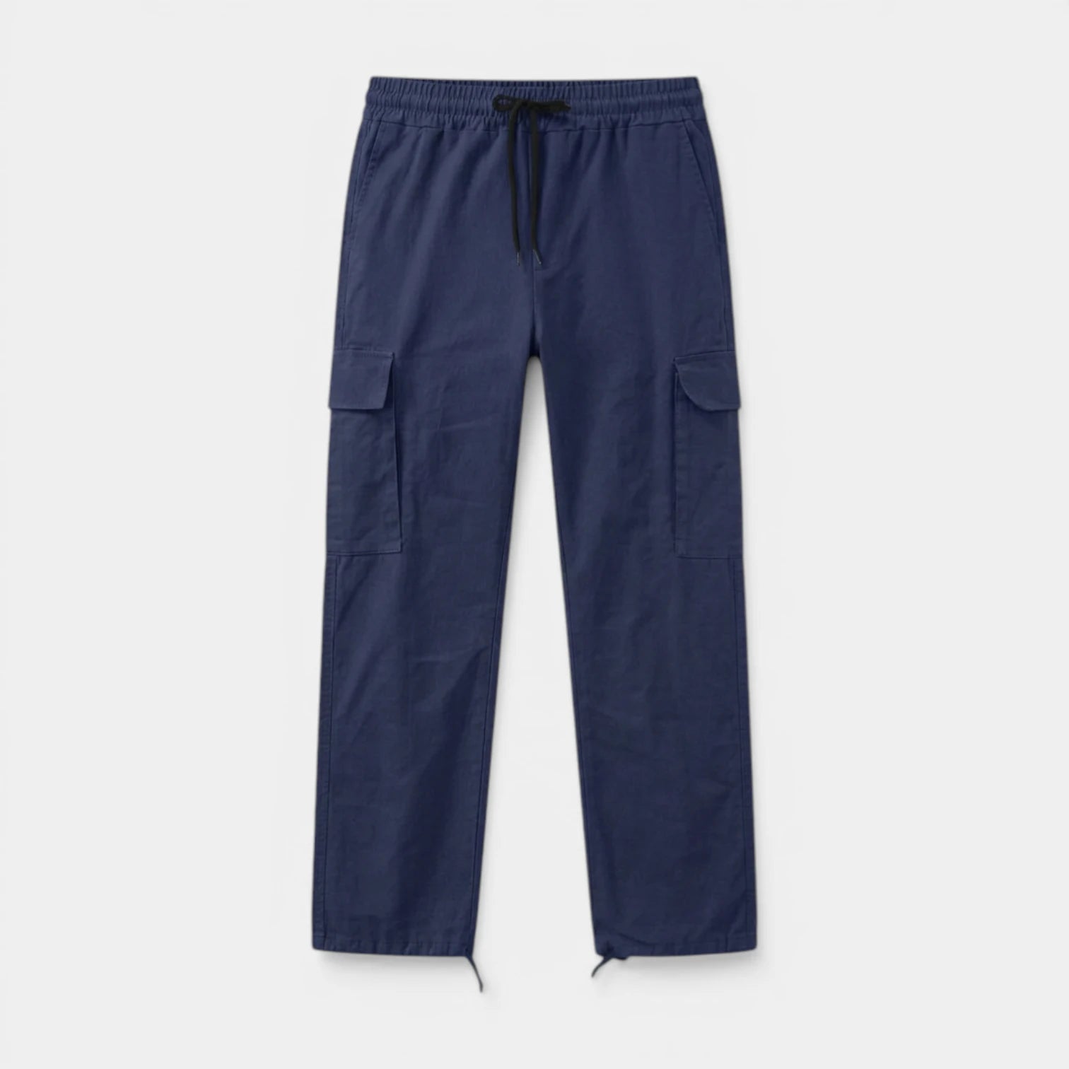 Cargo Pants Straight Fit Drawstring Waist Utility for Men