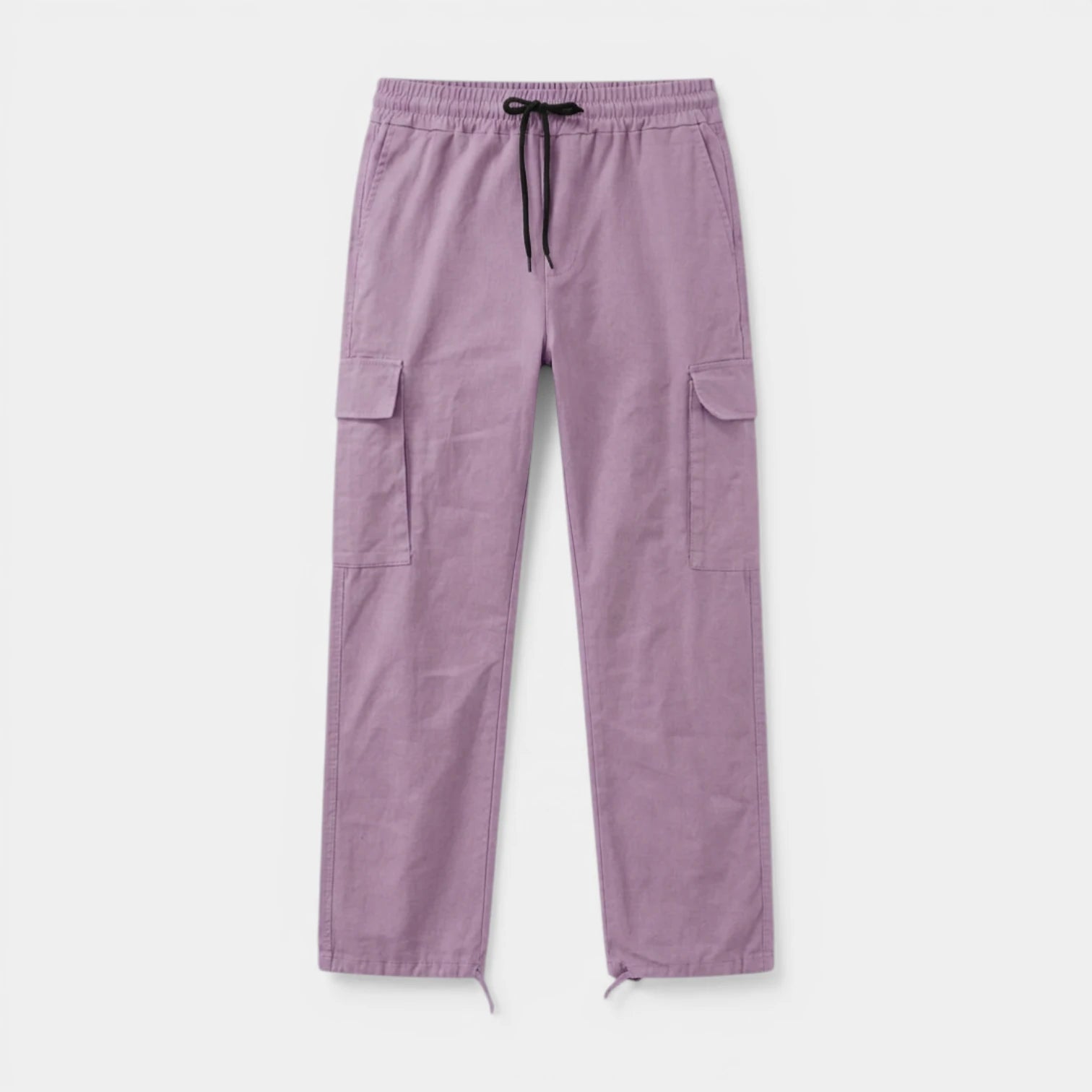 Cargo Pants Straight Fit Drawstring Waist Utility for Men