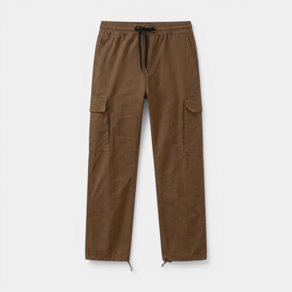 Cargo Pants Straight Fit Drawstring Waist Utility for Men