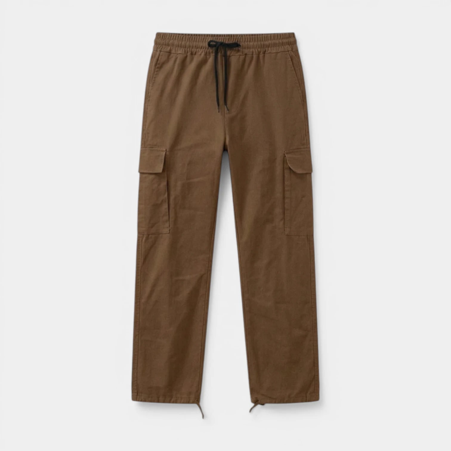 Cargo Pants Straight Fit Drawstring Waist Utility for Men