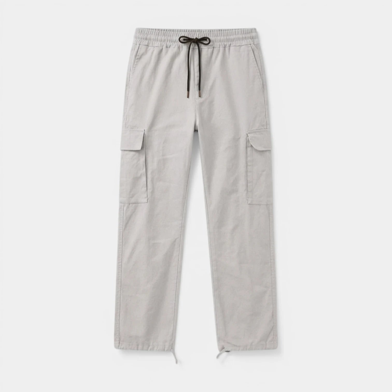 Cargo Pants Straight Fit Drawstring Waist Utility for Men